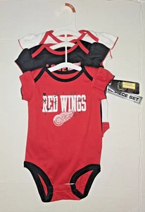 3er Pack Neugeborene Detroit Red Wings Kleinkind Body Baby Body Set 6-9 Monate - Bild 1 von 2