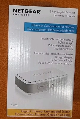 NETGEAR Business 5 Port Gigabit Ethernet Unmanaged Switch (GS605) - Image 1 of 4