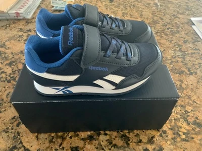 Reebok Kids Royal Classic Jogger Shoes Blue & white Trainers New Child size 13