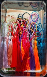 Weihnachtsbasteln, Quasten, Lesezeichen, Bastelzubehör, nicht alle Farben verfüg - Bild 1 von 3