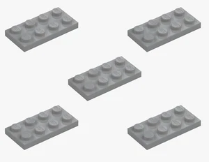 5 Nuevo LEGO Mediano Piedra Gris 2x4 Placas 3020 Plano Rectángulo Panel Placa 4x2 Ciudad - Imagen 1 de 6