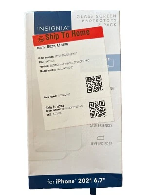 Protector Pantalla Cristal Insignia para iPhone 14 Plus, iPhone 13 ProMax (2021 6.7") Foto 1 de 4