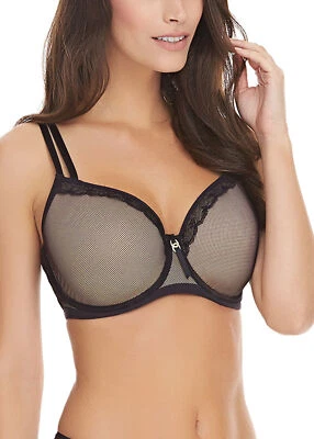 Sujetador de balcón moldeado Freya Idol Allure - negro/desnudo - 30G Reino Unido / 30I EE. UU. Foto 1 de 3