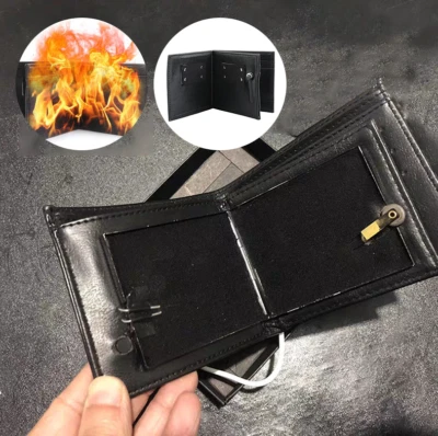 Magic Trick Flame Fire Wallet Leather Magician Stage Perform Street Prop A/B - Image 1 of 4