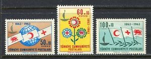 30934) Turkey 1963 MNH International Red Cross 3v