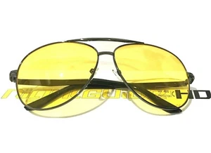 Nightguide HD Polarized Aviator Night Vision Driving Anti-Glare Sunglasses - Picture 1 of 8