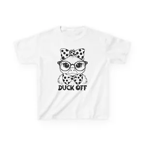 Funny Duck Graphic Kids Tee, Cute Animal T-Shirt, Duck Off Tee, Gift, - Picture 1 of 33
