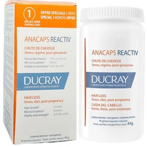 Ducray Anacaps Reactiv Food Supplement Hair and Nails 90 capsules 3 month supply - Picture 1 of 2