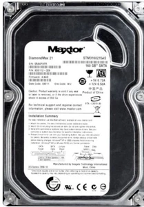 Hard Drive Maxtor Diamondmax 21 STM3160215AS 160GB 7200RPM 8MB SATA II 3.5'' - Picture 1 of 3