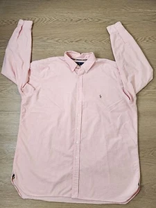 Polo Ralph Lauren Shirt Men 2XLT 2XL TALL Button Up Flesh Pony Salmon Embroidery - Picture 1 of 17
