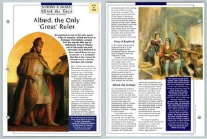 Alfred .. Great Ruler AD871-899 Saxons & Danes Atlas Kings & Queens GB Maxi Card - Picture 1 of 1