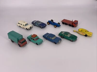 Lesney Matchbox 1960’s Lot of 9: Trailer, Ambulance, Fiat, BRM, Mercedes, Ferrar - Изображение 1 из 4