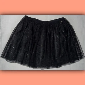 Cat&Jack A-Line Black/gold Tulle Tutu Skirt - Girls (Sz. L 10/12) Elastic Waist - Picture 1 of 5