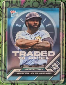 RANDY AROZARENA ๐ 2024 MLB Topps NOW 469 ๐ฅ TRADED Mariners Boost Lineup ๐ฅ - Picture 1 of 2