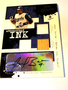 ANGEL BERROA Autograph  WITH GAME-WORN  JERSCY,PANTS USED BAT  # 45/50 - Picture 1 of 3