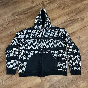 Vintage Dark Star Skateboarding Black White Hoodie Mens Size Measured Fleece - Picture 1 of 10