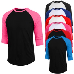 Premium Kids 3/4 Sleeves Raglan T- Shirts Youth Slim fit Unisex Top [NEJT06] - Picture 1 of 6