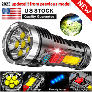 Super Bright LED Torch Flashlight+USB Rechargeable Tactical Camping Outdoor Lamp