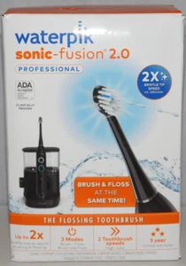 Waterpik Sonic Fusion 2.0 spazzolino professionale filo interdentale nero nuovo testato - Foto 1 di 11