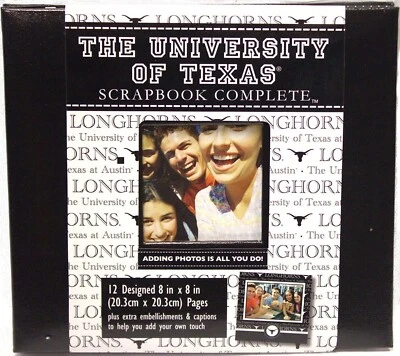 Álbum de recortes de la Universidad de Texas (Longhorns) y kit completo de álbum de recortes de 9x9" Foto 1 de 4