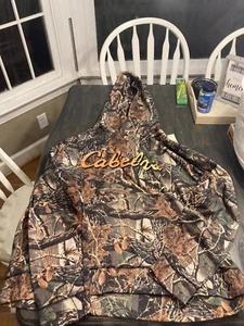 CABELAS Camouflage Hunting Hoodie Fall Green Camo Seclusion 3D XL - Picture 1 of 5