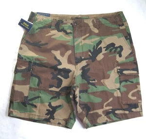 POLO RALPH LAUREN Men's Big & Tall Relaxed Fit 10" Camo Cotton Cargo Shorts NWT - Picture 1 of 4