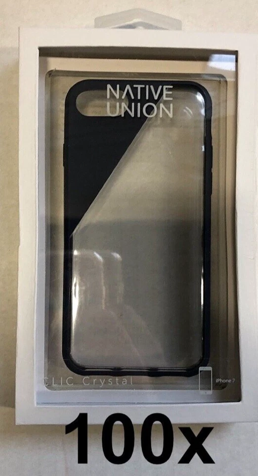 NEW Lot of 100 Native Union CLIC Clear Phone Case for Apple iPhone 8 7 6 6S SE - Image 1 of 2