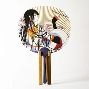 xxxHOLiC Yuko Ichihara Uchiwa Round Paper Fan Bamboo w/ Stand CLAMP Japan LTD - Picture 1 of 6
