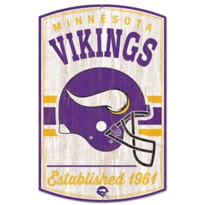 Minnesota Vikings Retro Logo 11" x 17" Wood Sign Fancave Mancave - Picture 1 of 1