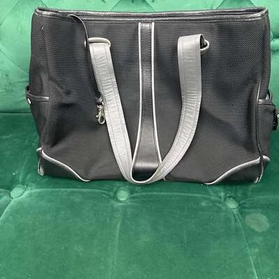 Bolso de mano Tumi Elements de nailon balístico con ribete de cuero 14" (negro) Foto 1 de 4