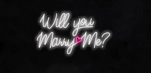 NEW "WILL YOU MARRY ME?" 36x20 LED FLEX WALL SIGN COLOR OPTIONS & REMOTE LF259 - Picture 1 of 4
