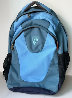 Mochila Heys School Comfort acolchoada traseira/alça acesso fone de ouvido forrado azul em excelente estado usado - Imagem 1 de 4