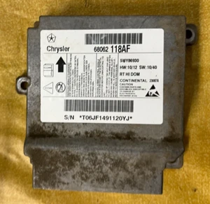 12 2012 DODGE CARAVAN Restraint Control Module 68062118AF OEM FREE SHIP B19 - Picture 1 of 6