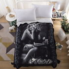 Gothic Motorcycle Love Blanket Set Single Size Bed Supersoft Sofa Throws Rug New