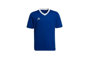 adidas Entrada 22 Jersey Kids Blue Football Soccer Sport Youth T-Shirts HG3948 - Picture 1 of 3