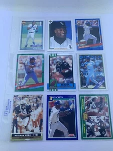 9 Card MLB NFL Bo Jackson Baseball Football Cards Topps Score Leaf - Picture 1 of 2