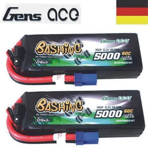 2X GensAce G-Tech 5000mAh 11.1V 60C 3S Lipo Batterie Für 1/8 ARRMA Nero Auto LKW - Bild 1 von 6