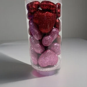 Valentine's Day Glitter Heart Tabletop Scatter Celebrate It 24pc New ❤️ - Picture 1 of 3