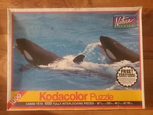 Kodacolor Puzzle Vintage 1994 1000 Piece Whales Nature Series 18"x26" - Picture 1 of 10