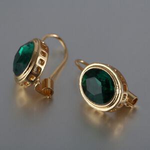 Elegant Multicolor Stud Earrings Women 925 Silver Wedding Cubic Zirconia Jewelry