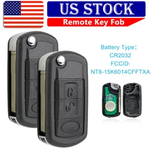 2 For 2006 2007 2008 2009 2010 Land Rover Range Rover Sport Flip Remote Key Fob - Picture 1 of 11