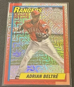 Actualización Topps 2025 1990 cromo Mojo refractor U90C-50 Adrian Beltré Texas - Imagen 1 de 2