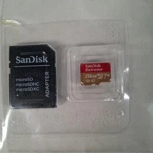 SanDisk Extreme 256GB Micro SDXC Memory Card With Adapter NEW OPENED - Picture 1 of 3
