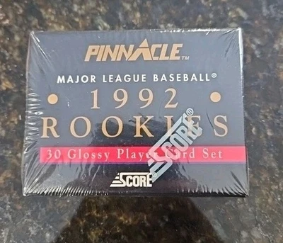 Juego de 30 tarjetas de béisbol brillante Pinnacle Rookies 1992 sellado de fábrica en caja Foto 1 de 3