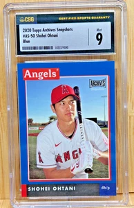 Hand #19/50 Shohei Ohtani 2020 Topps Archives Snapshots Blue #AS-SO CSG 9 - Picture 1 of 3