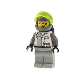 1x LEGO Mini Figurine Space Exploriens Astronaut White Air Tank Helmet 6958 6982