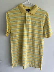 Polo Ralph Lauren Boys 100% Cotton Yellow Shirt Polo - Sz Lg (14-16) EUC - Picture 1 of 6