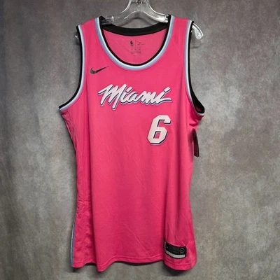 Новый с Ярлыками Nike NBA Miami Heat Леброн Джеймс 6 розовый Swingman Джерси мужской 56 2XL - Изображение 1 из 4