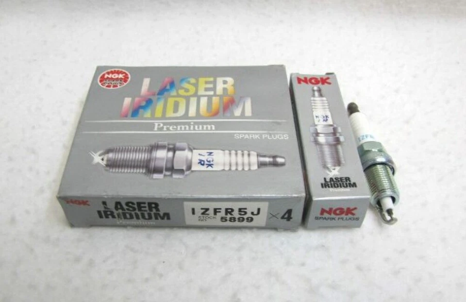 4PACK Mercury 75-80-90-115 DFI Spark Plug NGK IZFR5J #5899 Optimax 892567001 - Image 1 of 4