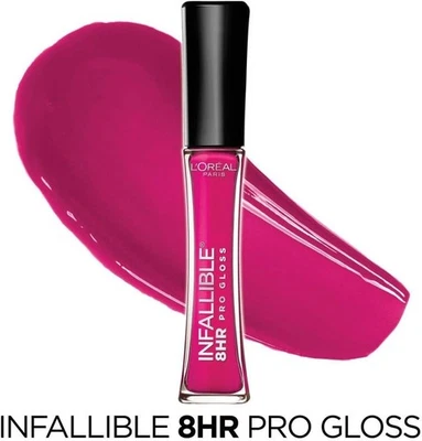 LOREAL Infallible Pro Gloss 8HR Lip Gloss PINK TOPAZ 140 lipgloss - Image 1 of 4